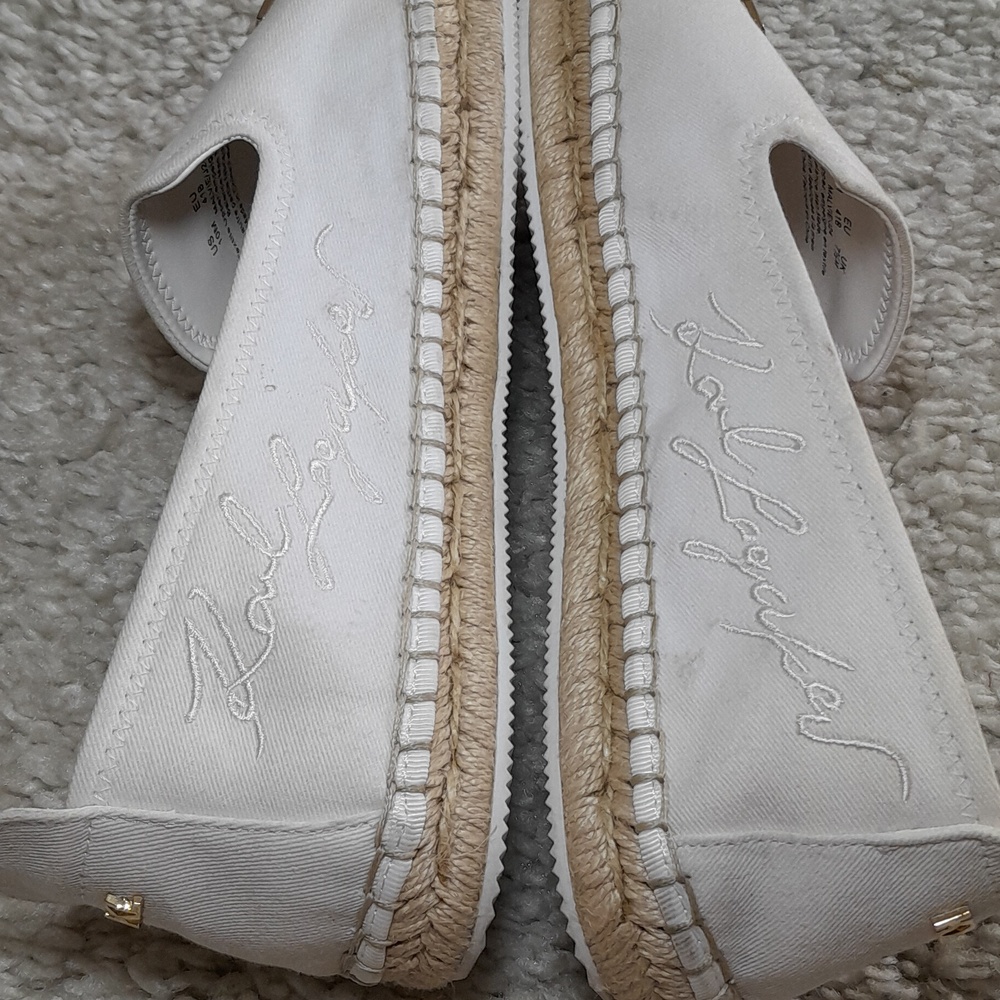 KARL LAGERFELD pin on Slip On Espadrille Size 10 - Picture 7 of 16